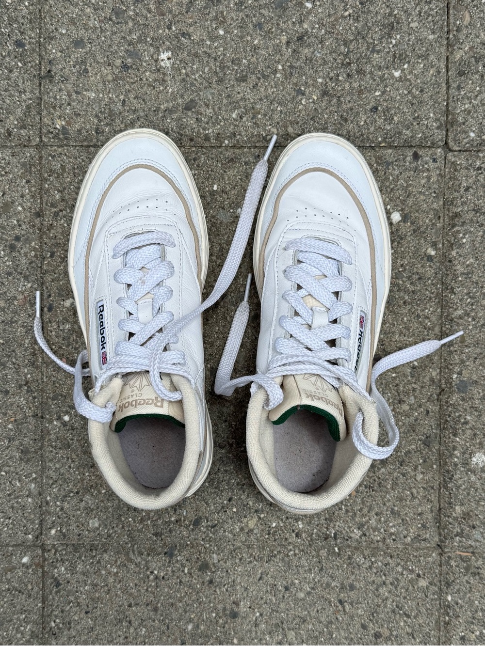 Reebok Club C Geo Mid 'Chalk Dark Green' • Sz 7 - Picture 7 of 10